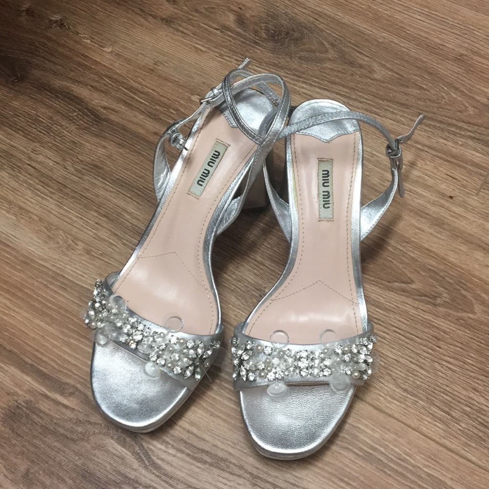 Miu Miu Beaded platforms